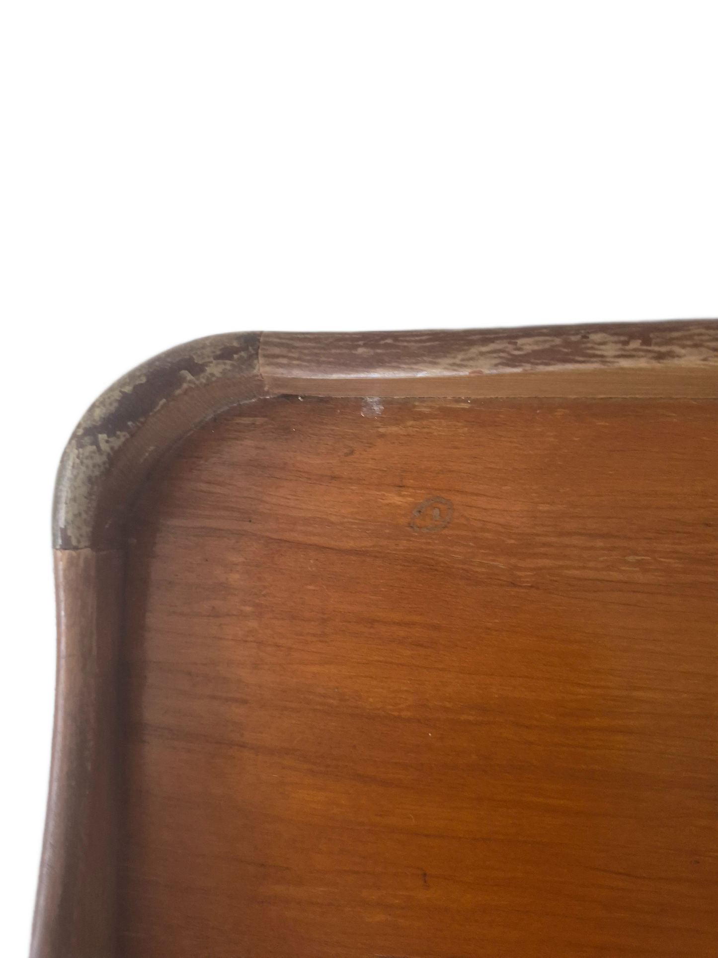 Pair vintage French light wood bedside tables