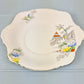 Vintage 1930s art deco Heathcote China tea plate sandwich platter cake tray biscuit plate