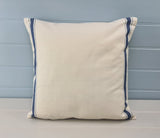 French striped cushion pillow cover 18in 45cm sq Classic blue stripes
