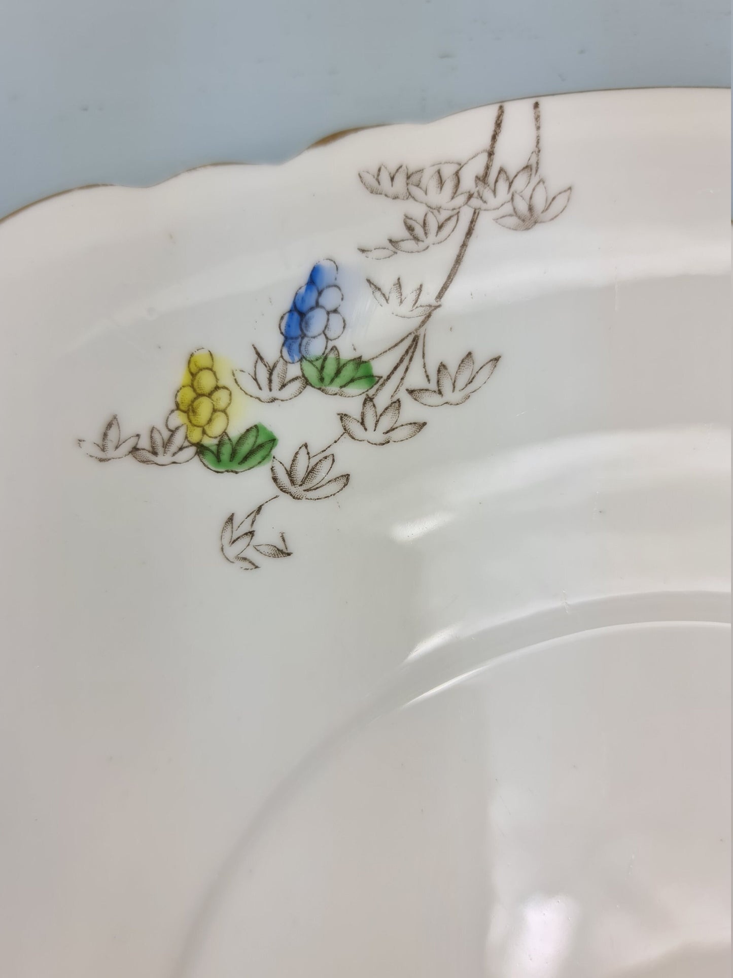 Vintage 1930s art deco Heathcote China tea plate sandwich platter cake tray biscuit plate