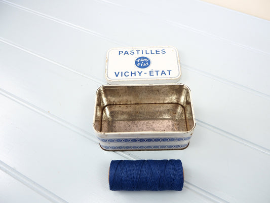 Vintage French Vichy-Etat Pastilles tin Kitchen storage Keepsake box
