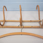 Vintage French bamboo 4 hook rack Antique coat hooks Unusual hanger