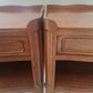Pair of classic single drawer antique French wooden bedside tables