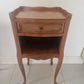 Pair of classic single drawer antique French wooden bedside tables