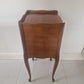 Pair of classic single drawer antique French wooden bedside tables