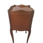 Pair vintage French light wood bedside tables