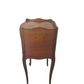 Pair vintage French light wood bedside tables