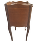 Pair vintage French light wood bedside tables