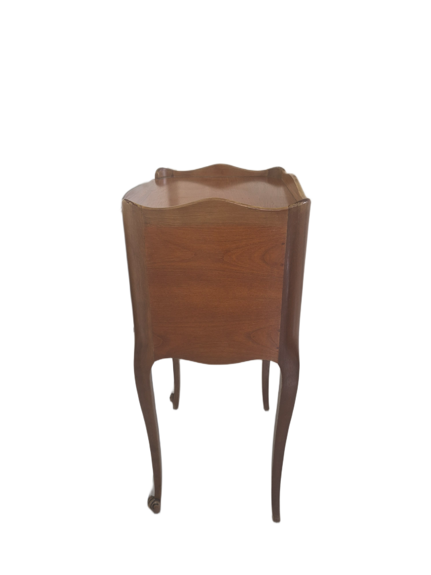 Pair vintage French light wood bedside tables