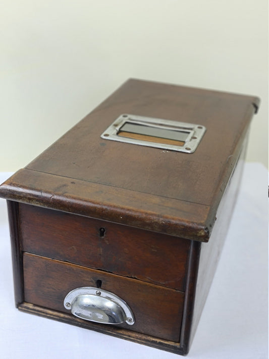 Vintage till cash drawer cashier's till wooden money drawer cash box cash register Large Working order with bell and top glass VGC Gift