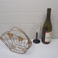 Vintage French metal wine bottle holder Grape design silver plate wine rack Tabletop wine rack Kitchen Dining Wine bottle holder Mens gift