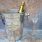Vintage French Dry Monopole Heidseck champagne ice bucket Rare champagne or wine cooler Metal wine bucket Bar accessory Cafe Restaurant Prop